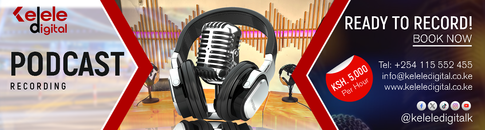 kelele podcast recording ad slim strip (2)